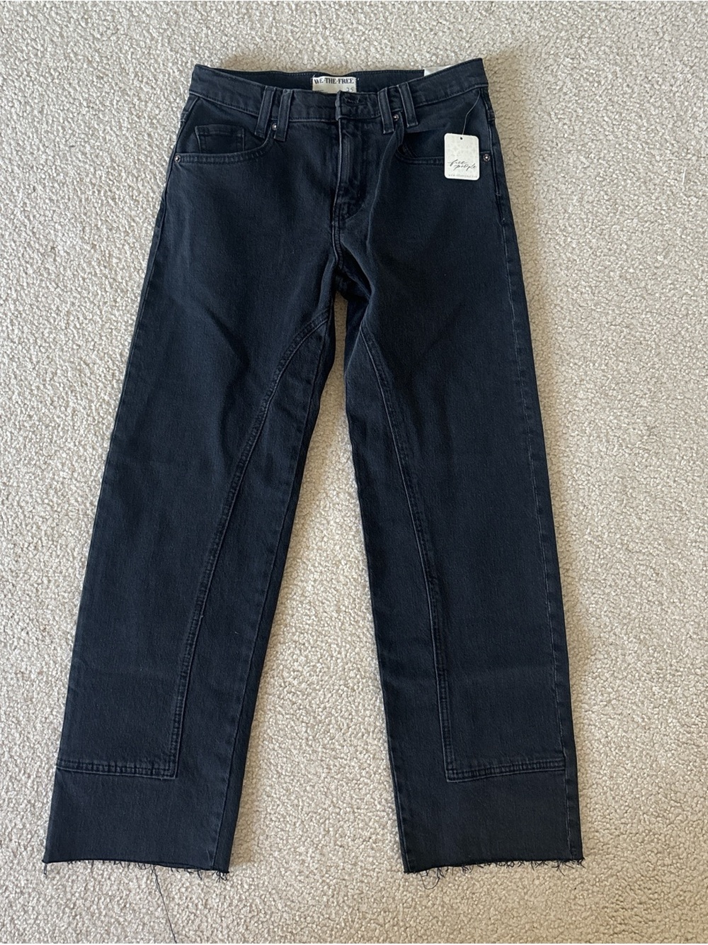 We The Free Black Straight-Leg Jeans